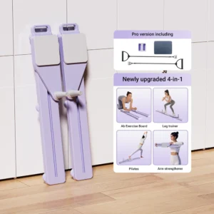 2-in-1 Abs & Ski Board - Portable Core/Leg Trainer, Split Pilates-Reformer for Home Gym.