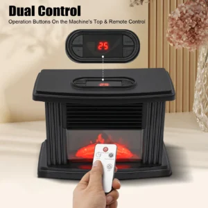 1000w Electric Fireplace 3D Carbon Fire Air Heater Mini