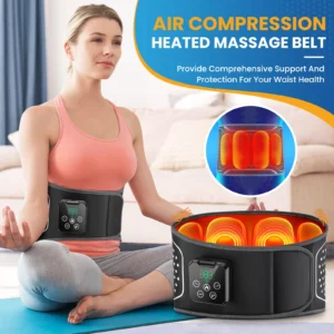Wireless Air Pressure Massage Heating Belt, Back Airbag Squeeze Support,Vibration Heating Waist Massager,Lumbar Decompression